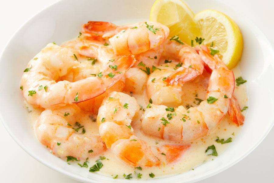 Shrimp Scampi with Extra Melt Cheese Sauce and Butter with Canola Oil recipe